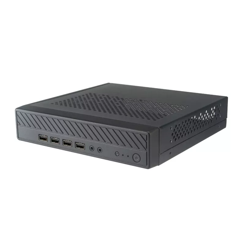 Akasa Cypher MX Thin Mini-ITX behuizing, aluminium/SGCC, zwart, 1x 2,5 inch HDD/SSD, VESA-montage