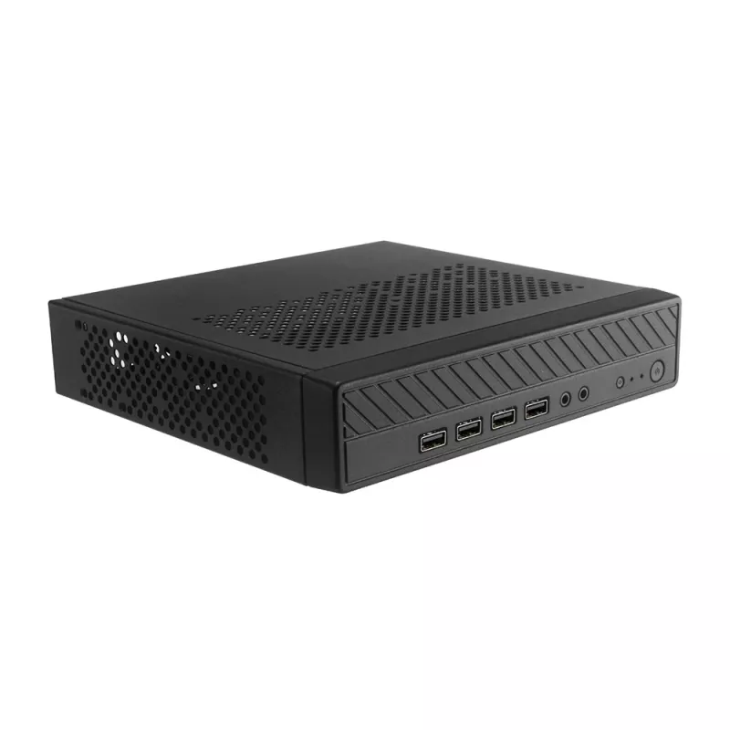 Akasa Cypher MX Thin Mini-ITX behuizing, aluminium/SGCC, zwart, 1x 2,5 inch HDD/SSD, VESA-montage