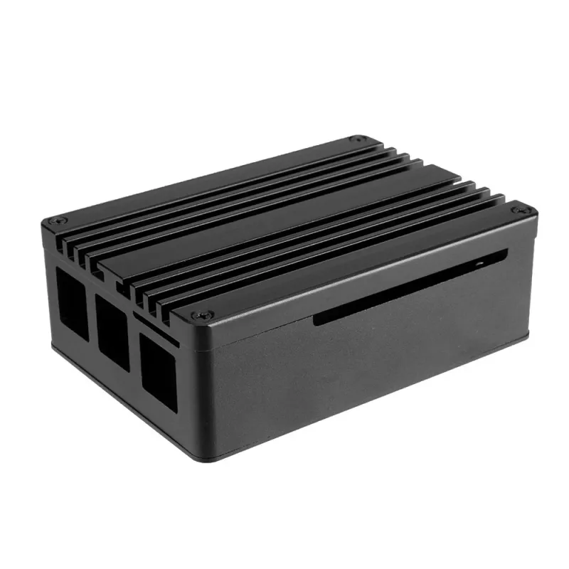 Akasa Pi-4 Case - geanodiseerd aluminium - zwart