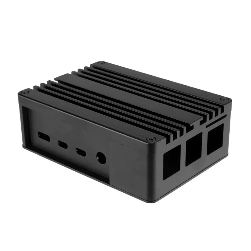 Akasa Pi-4 Case - geanodiseerd aluminium - zwart