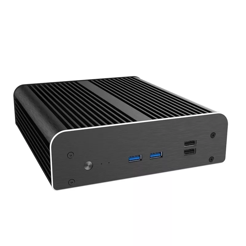 Akasa A-NUC50-M1B ventilatorloze NUC-behuizing - aluminium - zwart - UCFF - 2,5 inch drivebay
