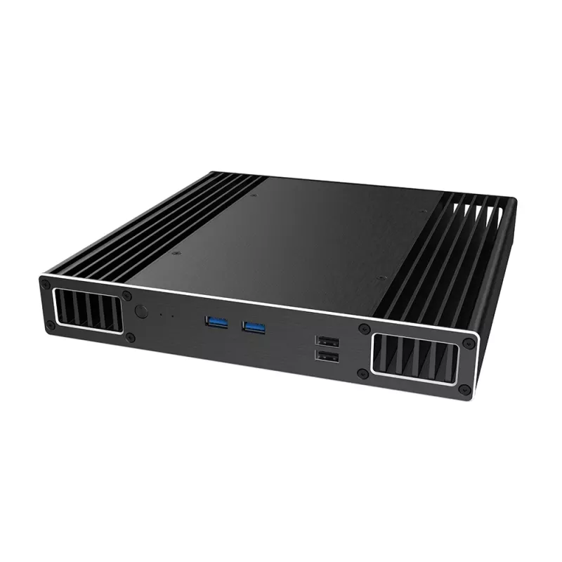 Akasa Plato PX - desktop - pc - aluminium - zwart - UCFF - thuiswerk