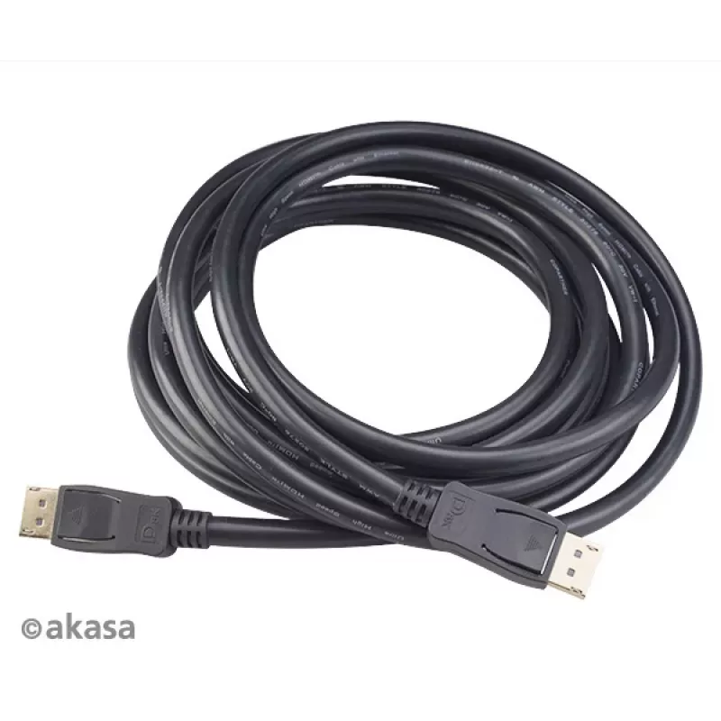 Akasa AK-CBDP23-50BK DisplayPort 1.4 kabel 5 m zwart