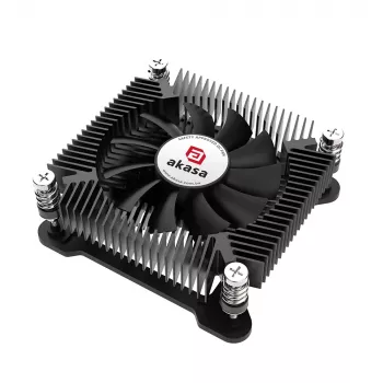 Akasa KS7 Intel LGA 1200/115X low profile CPU-koeler 16mm hoogte schroeven en backplate