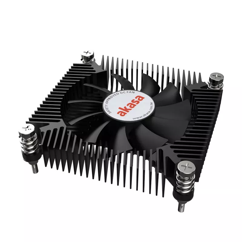 Akasa KS7 Intel LGA 1200/115X low profile CPU-koeler 16mm hoogte schroeven en backplate