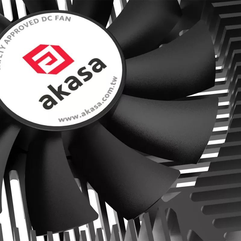 Akasa KS7 Intel LGA 1200/115X low profile CPU-koeler 16mm hoogte schroeven en backplate