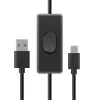 Akasa AK-CBUB57-15BK USB 2.0 kabel - USB-A naar USB-C - 1,5 m - zwart