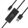 Akasa AK-CBUB58-15BK USB 2.0 kabel - USB-A naar Micro-USB-B - 1,5 m - zwart