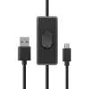 Akasa AK-CBUB58-15BK USB 2.0 kabel - USB-A naar Micro-USB-B - 1,5 m - zwart