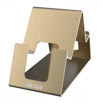 Akasa Aries Pico aluminium standaard voor smartphone en tablet goud