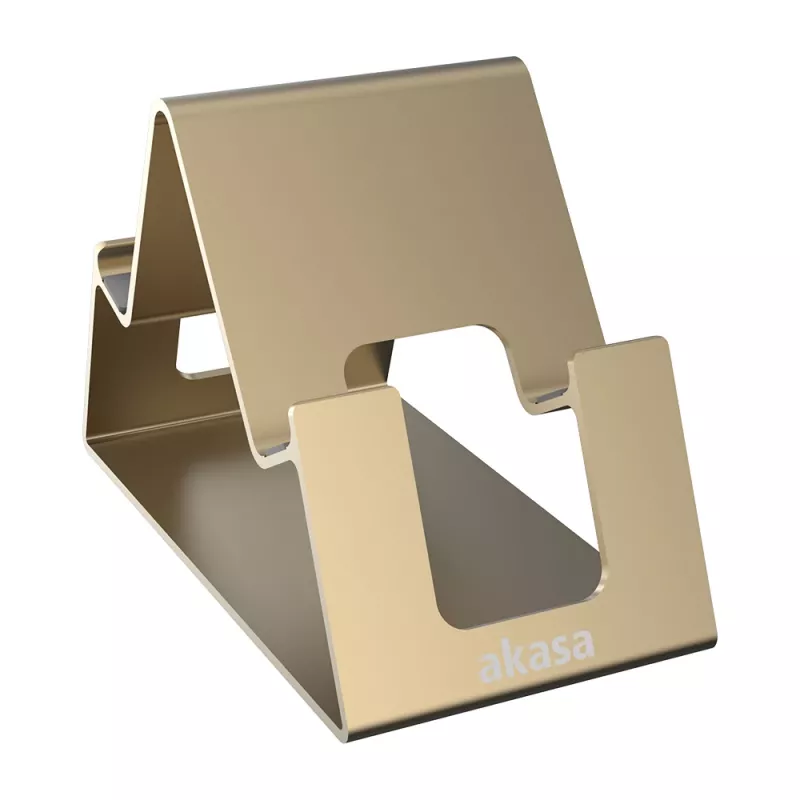 Akasa Aries Pico aluminium standaard voor smartphone en tablet goud