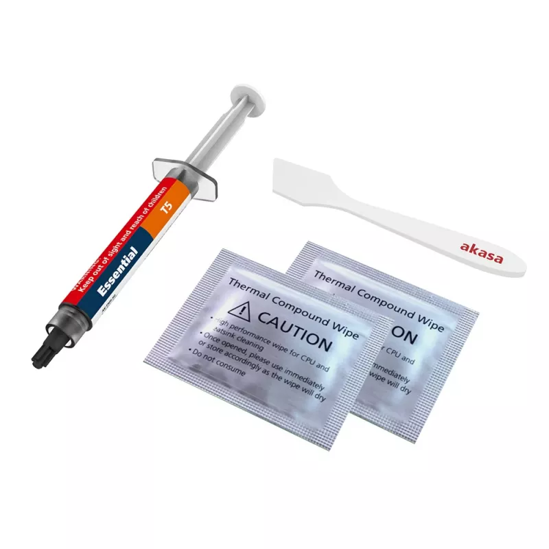 Akasa T5 Essential koelpasta - 4 W/m·K - grijs - 0,07 °C/W - 2,6 g/cm³ - -50 tot 220 °C