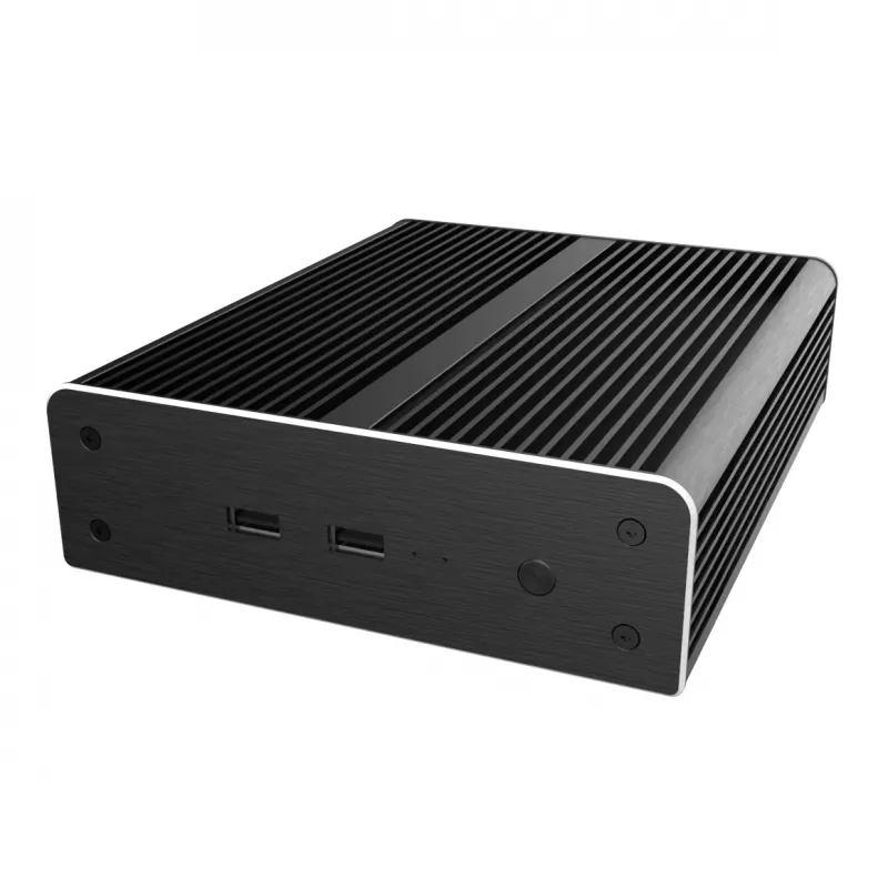 Akasa Newton NE Mini-ITX behuizing - zwart - aluminium - ventilatorloos - 2,5 inch HDD/SSD - 150,6 mm