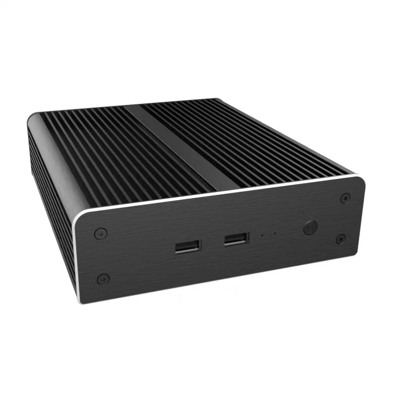 Akasa Newton NE Mini-ITX behuizing - zwart - aluminium - ventilatorloos - 2,5 inch HDD/SSD - 150,6 mm