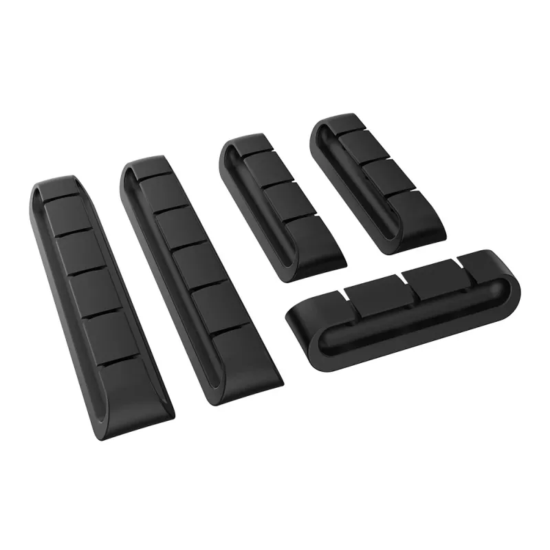 Akasa Cable Cord Holder 3x3-port + 2x5-port zwart