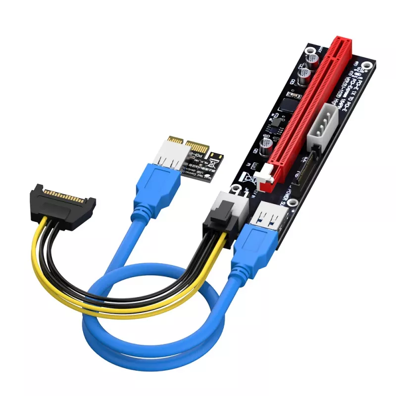 Akasa 6 sets PCIe riser adapterkaart voor GPU mining X16 naar X1