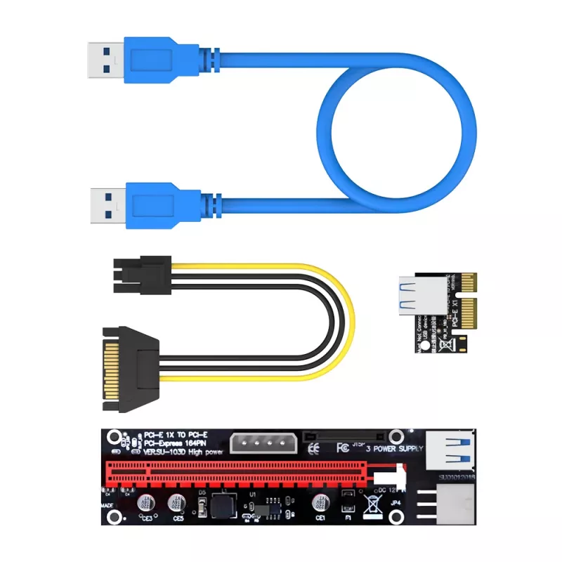 Akasa 6 sets PCIe riser adapterkaart voor GPU mining X16 naar X1