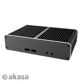 Akasa Newton CAC fanless behuizing voor Intel NUC 11e gen Atlas Canyon (zwart)