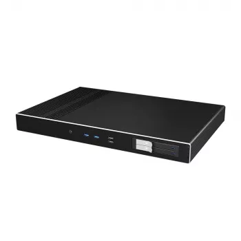 Akasa Galileo TU Plus Intel LGA1700 1U fanless thin Mini-ITX behuizing - zwart