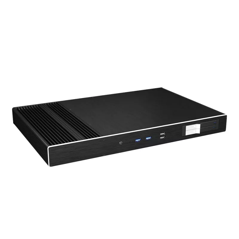 Akasa Galileo TU Plus Intel LGA1700 1U fanless thin Mini-ITX behuizing - zwart