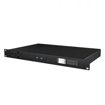 Akasa Galileo TU1 Plus Intel LGA1700 1U fanless thin Mini-ITX case - zwart