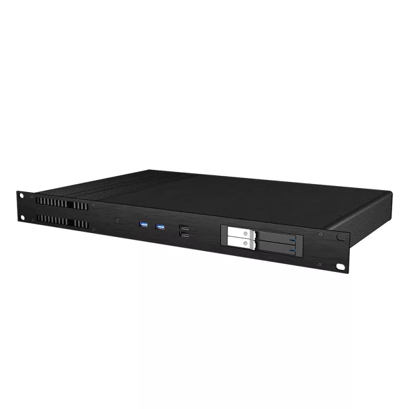 Akasa Galileo TU1 Plus Intel LGA1700 1U fanless thin Mini-ITX case - zwart