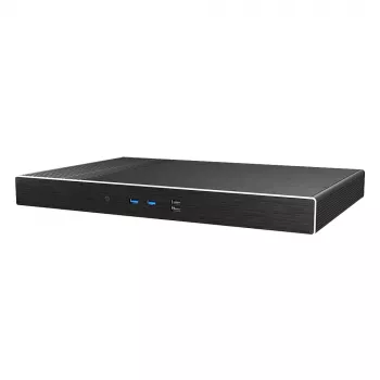 Akasa Galileo TU2 Plus Intel LGA1700 1U fanless thin Mini-ITX case - zwart