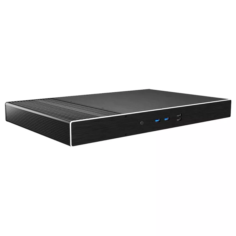 Akasa Galileo TU2 Plus Intel LGA1700 1U fanless thin Mini-ITX case - zwart