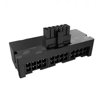 Akasa G-Nexus P24 90° 12VHPWR adapter 12+4 pin stekker naar 3x 8-pin bus, 600W, zwart