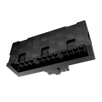Akasa G-Nexus P24 90° 12VHPWR adapter 12+4 pin stekker naar 3x 8-pin bus, 600W, zwart