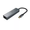 Akasa USB Type-C 4-in-1 hub met ethernet 1 x RJ45 3 USB-A USB 3.2 Gen 1
