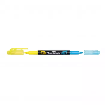 Pentel Twin Checker SLW8-GS markeerstiften set, gemengde kleuren, 8 stuks