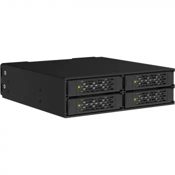 ICY DOCK ToughArmor MB699V5P-B V3 4-bay 2,5 inch NVMe U.2/U.3 SSD PCIe 5.0 mobiele rack behuizing voor 5,25 inch bay (met MCIO-aansluiting)
