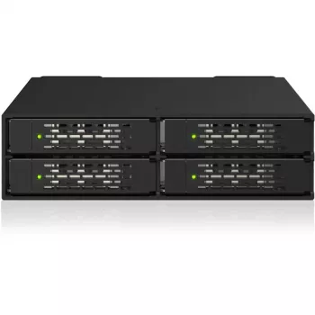 ICY DOCK ToughArmor MB699V5P-B V3 4-bay 2,5 inch NVMe U.2/U.3 SSD PCIe 5.0 mobiele rack behuizing voor 5,25 inch bay (met MCIO-aansluiting)
