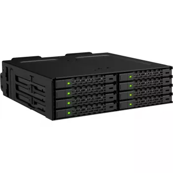 ICY DOCK ToughArmor MB998V4P-B 8-bay U.2/U.3 NVMe SSD PCIe 4.0 mobiel rack behuizing voor 5,25 inch bay (4 x SlimSAS 8i SFF-8654)