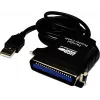 Exsys EX-1300-2 USB naar parallel adapterkabel - 1m - zwart