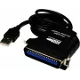 Exsys EX-1300-2 USB-naar-parallel adapterkabel - 1m - zwart