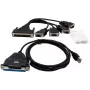 Exsys USB 2.0 naar Serieel 4S RS-232 met octopus-stekkerkabel - Digitaal/Data