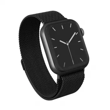 BURGA Metal Mesh Band voor Apple Watch 42/44 mm (zwart)