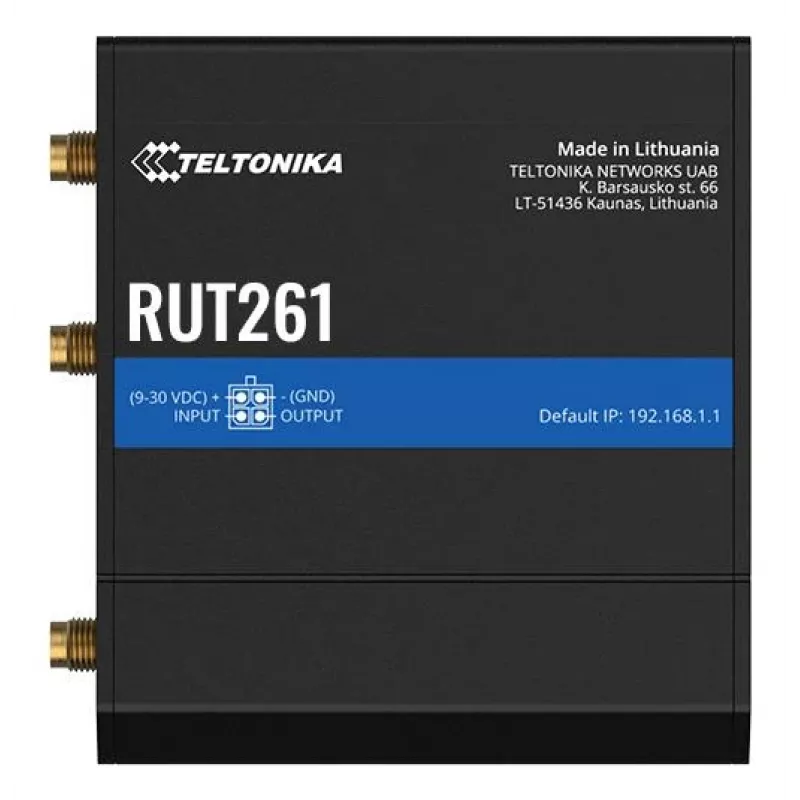 Teltonika industriële router RUT261 - 4G LTE Cat 6, Wi-Fi 4, dual-sim, EU-voeding