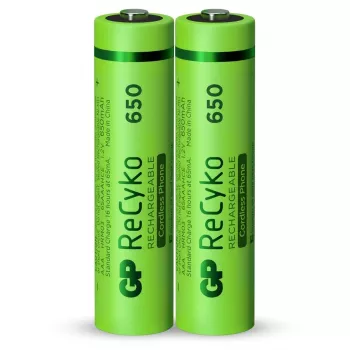 GP ReCyko AAA Micro NiMH-accu 650 mAh 1,2V 2-stuks blister
