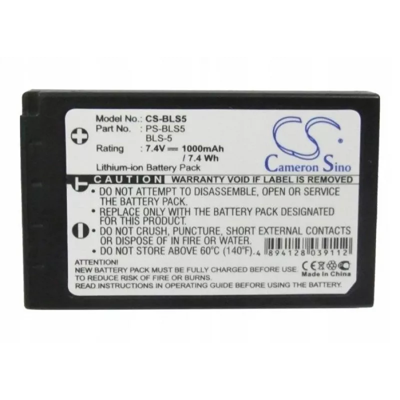 Cameron Sino accu type BLS-5 / BLS-50 / PS-BLS5 voor Olympus