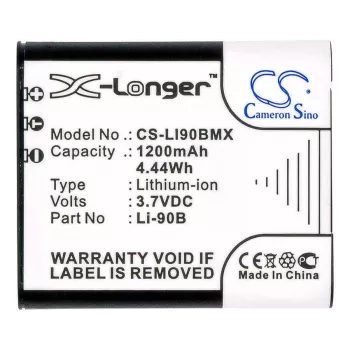 CAMERON SINO Li-90B Li-92B vervangende accu voor Olympus camera's (1270mAh, 3,7V, Li-Ion)