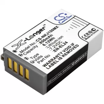 Cameron Sino CS-NKJ150MX vervangende accu voor Nikon EN-EL24 (850mAh, 7,2V, Li-Ion)