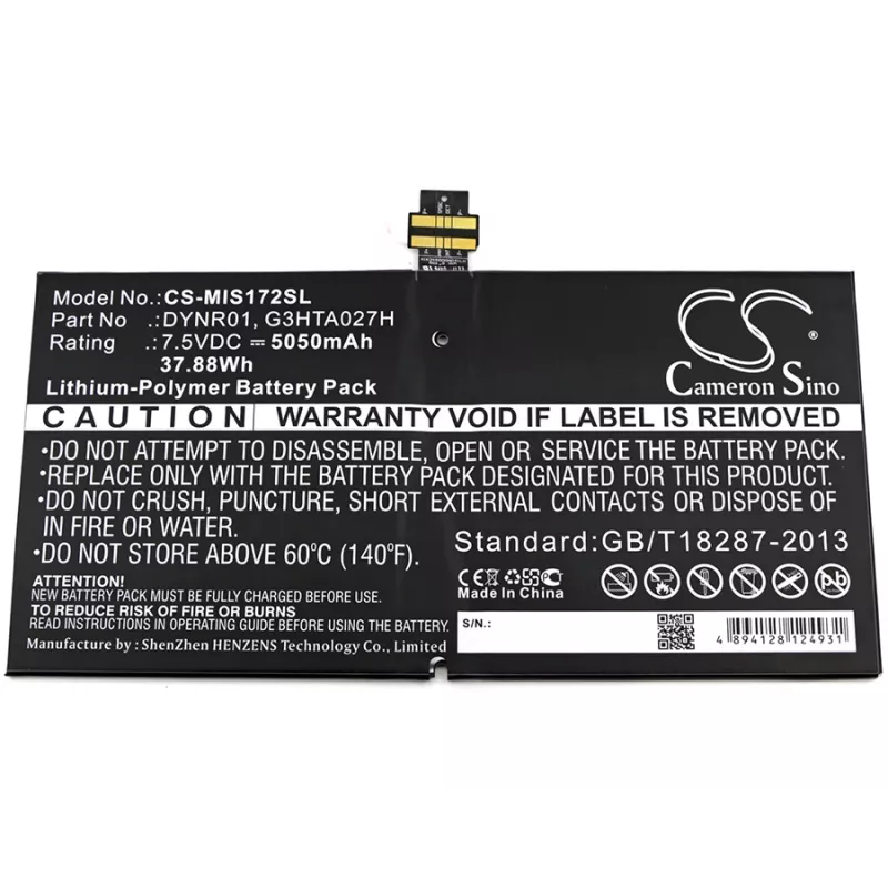 CAMERON SINO accu type DYNR01 G3HTA027H voor Microsoft Surface Pro 4 1724 / CS-MIS172SL