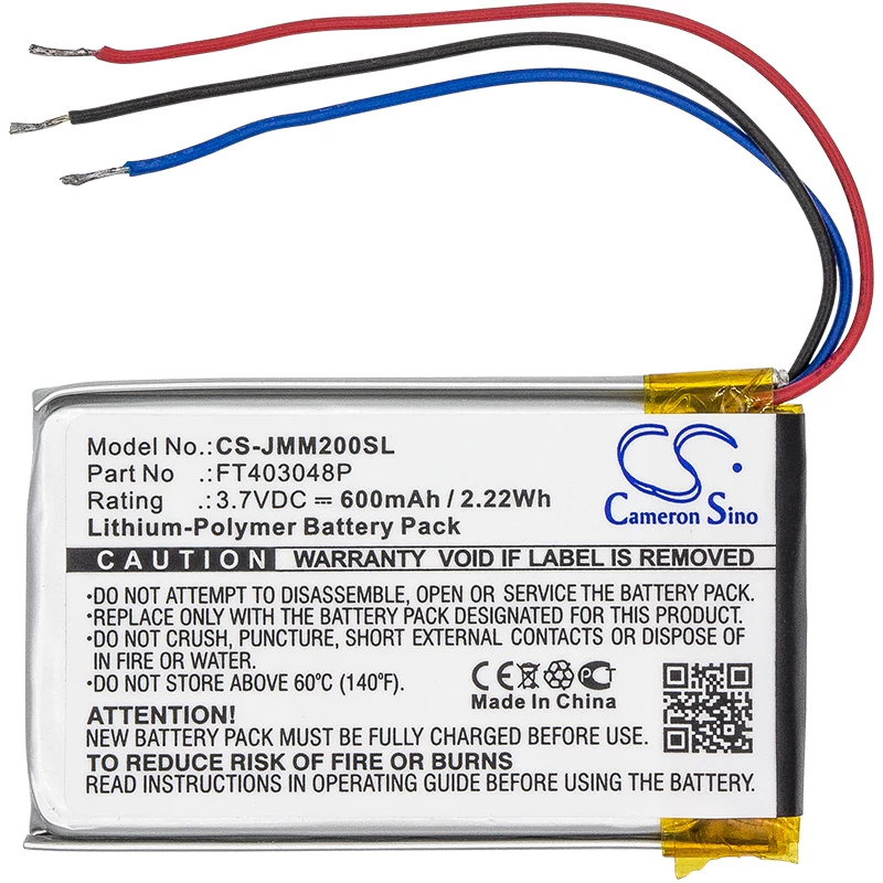 Cameron Sino vervangende accu FT403048P voor JBL Micro 2, Micro II, Clip, Clip+