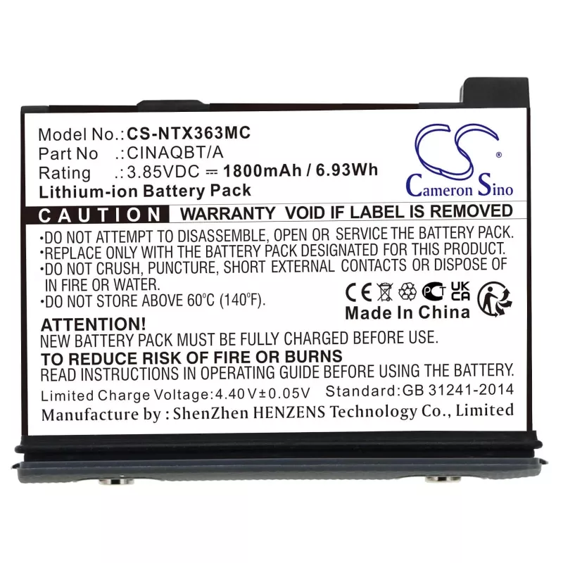 CAMERON SINO accu Type CINAQBT/A voor Insta360 X3 / One X3 - CS-NTX363MC