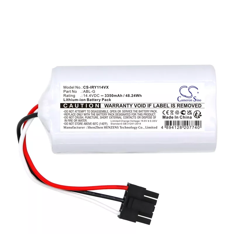 CAMERON SINO vervangende accu voor iRobot Roomba Combo Essential Y011040 / CS-IRY114VX