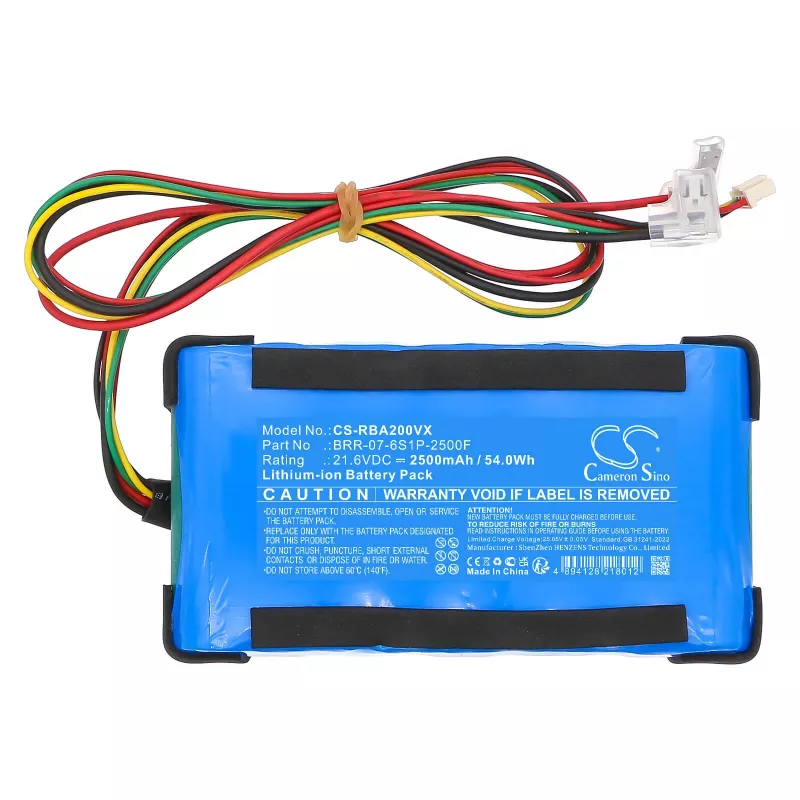 CAMERON SINO accu Type Brr-07-6s1p-2500f voor Roborock A20 Air A20 Flexi Lite / Cs-rba200vx