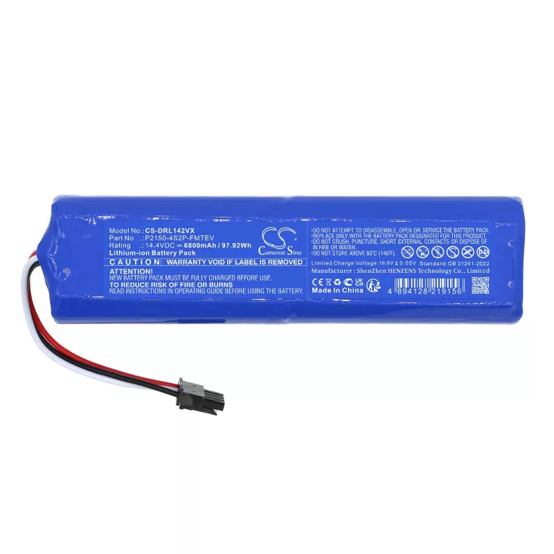 CAMERON SINO accu Type P2150-4s2p-fmtev voor Dreame Mova S10 Plus RLS42SD / CS-DRL142VX